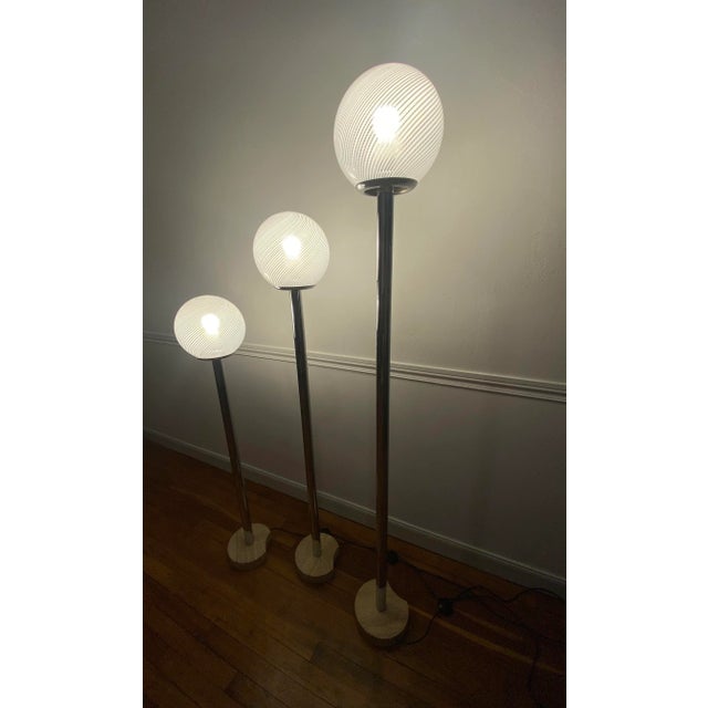 Space Age Ball Floor Lamps, 1970s, Set of 3 For Sale - Image 4 of 7