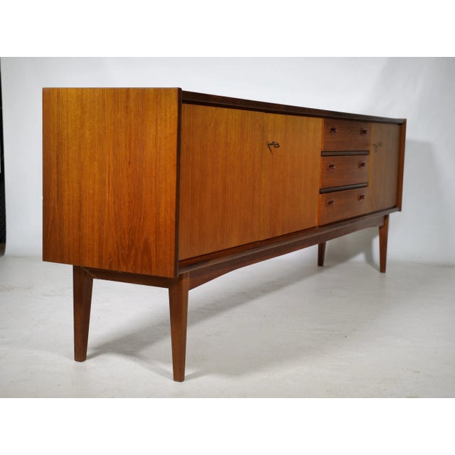 Brown Mid-Century German Modern Wooden Sideboard from Bartels, 1960s For Sale - Image 8 of 11