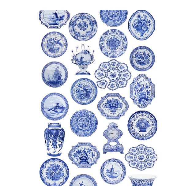 Nicolette Mayer through The House of Scalamandre Collections Wallcovering, Blue For Sale