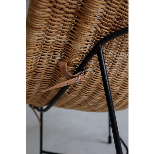 1950s 1950s "Stora Kraal" Rattan Lounge Chair by Kerstin Hörlin Holmquist For Sale - Image 5 of 11