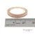 14k 585 Solid Rose Gold Side Engraving Natural Diamond Band Ring, Size 8 For Sale - Image 10 of 12