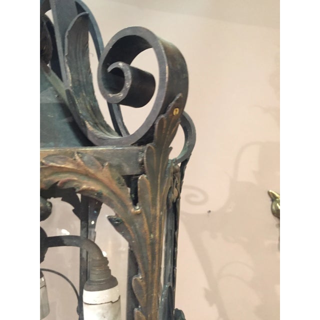 Late 19th Century Electrified French Bronze Lanterns, Hanging or Wall-Mount For Sale - Image 5 of 11
