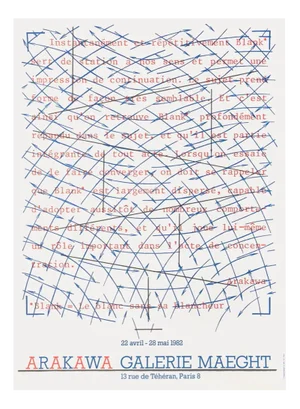 Shusaku Arakawa at Maeght Exhibition Poster, 1982