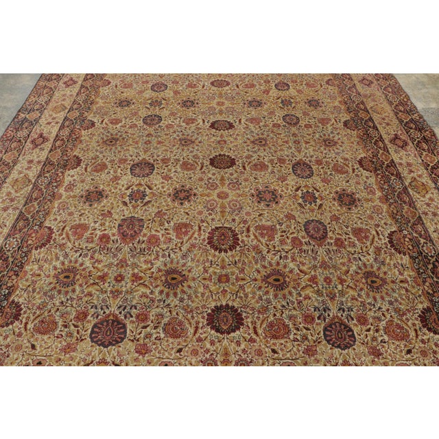 Antique 20th Century Persian Kashan Rug With Floral All-Over Vinery - Rug & Kilim For Sale In New York - Image 6 of 9