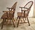 Pair of Mid-Century Windsor Style Oak Captain Chairs For Sale - Image 4 of 7