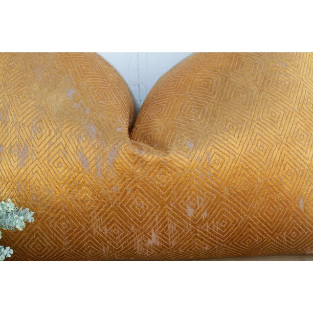 Raw Siena Silk Phulkari Pillow For Sale - Image 4 of 9