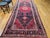 Persian Vintage Persian Hamadan Gallery Rug, Hand-Knotted Wool, Geometric Medallion Pattern, Navy & Red, 6x12 For Sale - Image 3 of 17