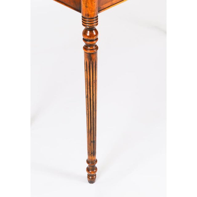 Vintage English Bur Walnut Console Table, 1950s For Sale - Image 15 of 18
