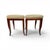 Crafted from richly patinated walnut, this elegant pair of French Directoire stools features clean lines, tapered legs,...