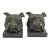 Pair of British Bulldog Churchill Bookends Smoking Cigar - 1940's For Sale