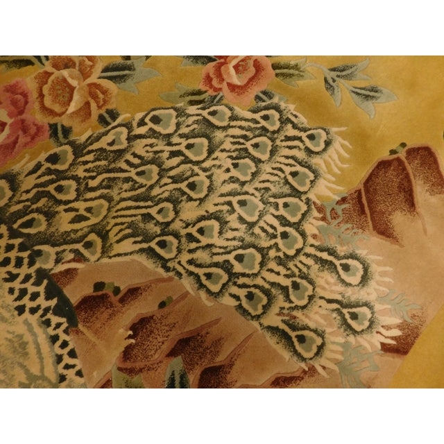 Midcentury Handmade Chinese Wool Pile Rug. 9'x 12' For Sale - Image 10 of 12