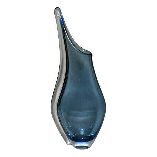Light Blue Art Glass Vase, 1970s For Sale