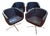 Set of Four B & B Italia 21st-Century “Tulip Sixty” Swivel Armchairs in Leather and Chrome For Sale