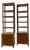Pair of Bamboo and Woven Rattan Bookcases With Cabinet Bases, 1970s For Sale