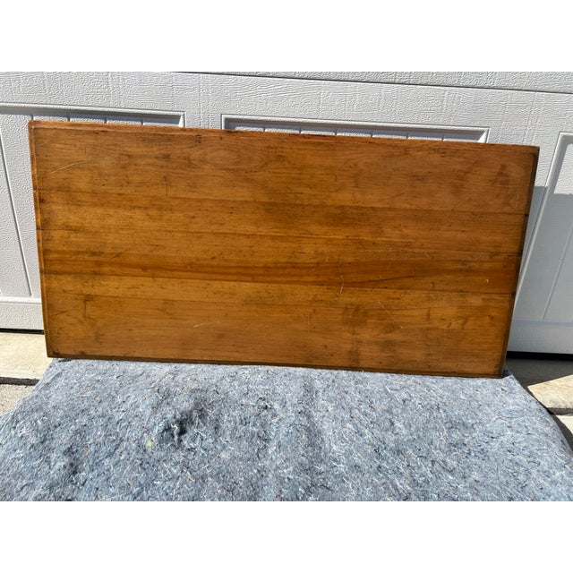 Antique 19th Century Solid Maple Folding Side Table With Beveled Edges and Turned Legs For Sale In Lexington, KY - Image 6 of 12