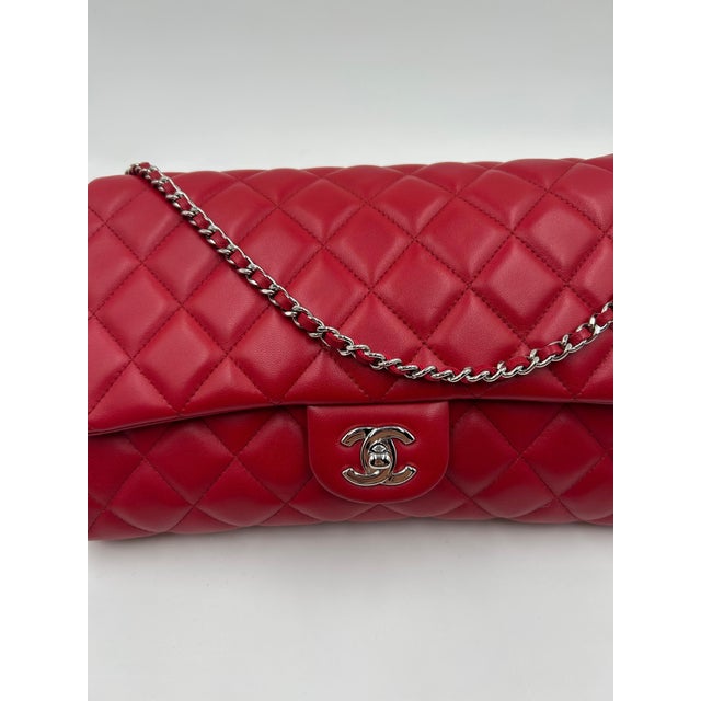Chanel Red Quilted Leather New Clutch Bag 2013 For Sale In New York - Image 6 of 12