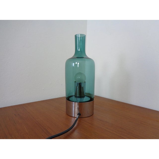 Italian Glass & Chrome Table Lamp, 1960s For Sale - Image 13 of 13