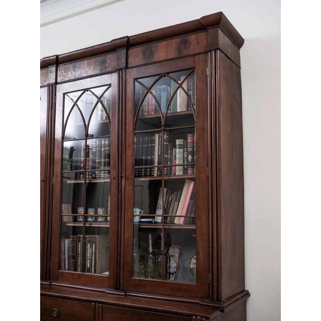 Wood Antique Chippendale English Bookcase on Lion Paws For Sale - Image 7 of 12