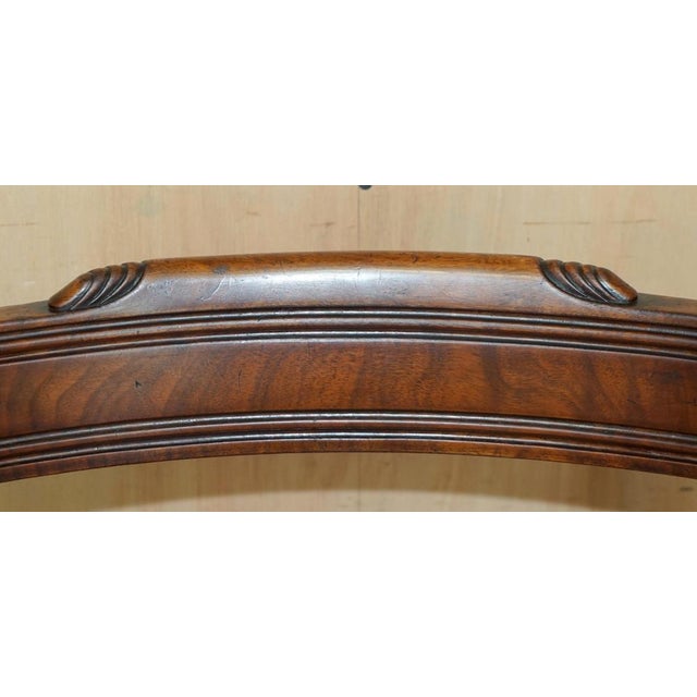 Vintage Regency Style Hardwood Saber Leg Office Desk Chair For Sale - Image 5 of 18