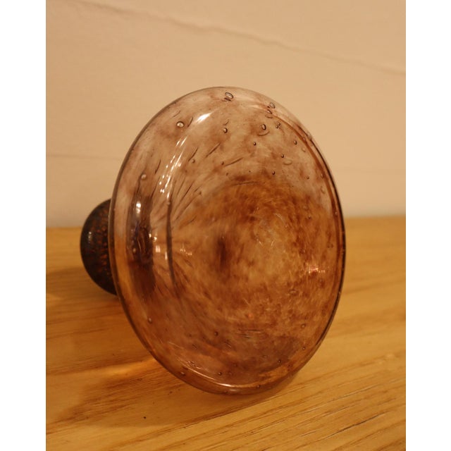 Murano Glass Bottle with Amethyst Bubbles, 1950s For Sale - Image 14 of 15