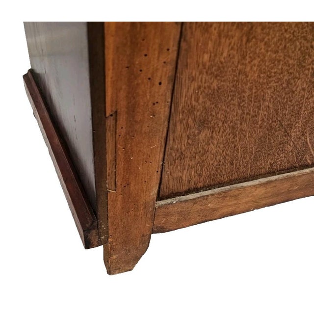 Antique 1890s Marble Top Nightstand Mahogany Victorian Cabinet Stand For Sale - Image 17 of 18