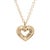 Modern Gabriel & Co Tiny Diamond Heart Pendant Necklace, 14k Yellow Gold, Length 17 In For Sale - Image 3 of 6