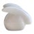 Late 20th Century Modern White Carved Stone Bunny Rabbit Figurine For Sale