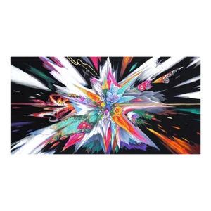 Vibrant Abstract "California Native Glitch" Original Artwork by Kate Tova