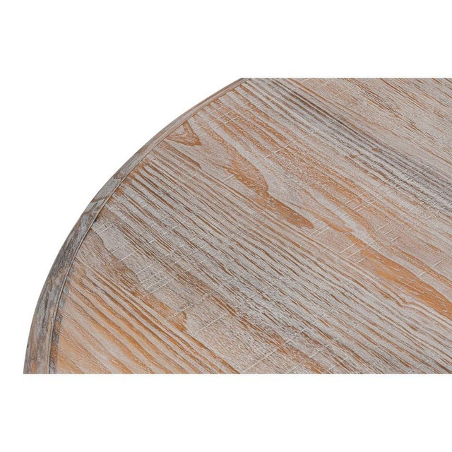 Wood Antiqued Bistro Table with Scrolled Pedestal, 42 Inch For Sale - Image 7 of 12
