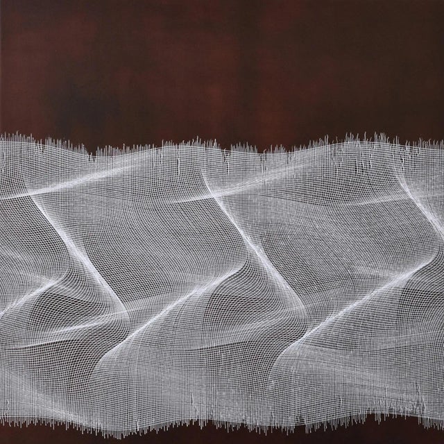 Roberto Lucchetta, Fabric Texture 2020 - Geometric Abstract Painting, 2020 For Sale In New York - Image 6 of 6