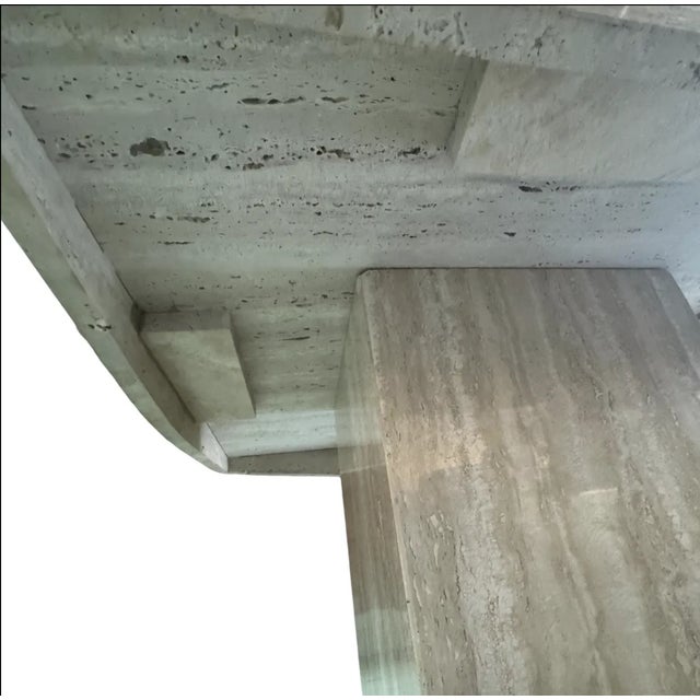 1970s Barker Bros Italian Travertine Side Occasional Table For Sale In Austin - Image 6 of 12