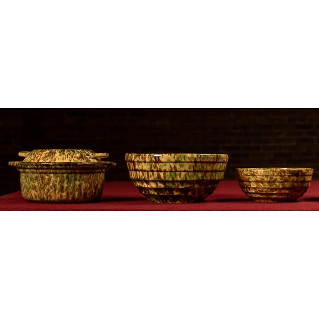 Vintageorton "Rockingham Woodland Leaf" Splatterware Set - 12 Pieces For Sale - Image 4 of 14