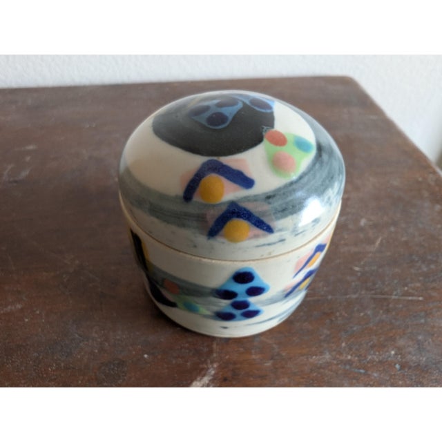 Ceramic Round Lidded Ceramic Box by Anne McNulty Pottery ~ Enniskillen Ireland Irish Studio Pottery ~ Signed For Sale - Image 7 of 11