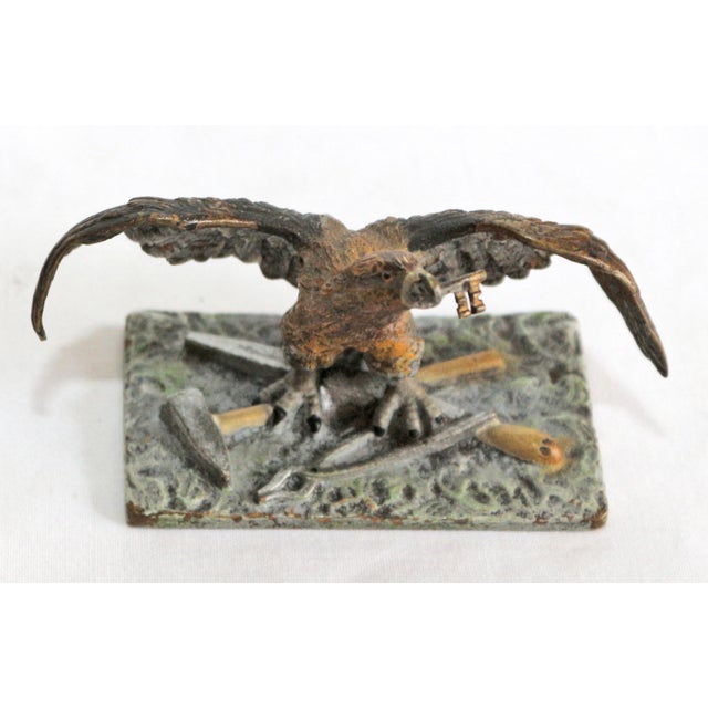 Antique Vienna Bronze Eagle, 1890s For Sale - Image 6 of 7