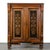 An Italian walnut cabinet with neoclassical marquetry designs, inlaid with Amor and Psyche on each side panel, circa...