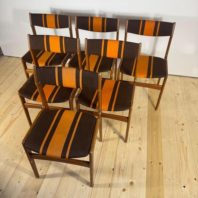 Set of 6 Vintage Teak Chairs – Attributed to Erik Buch (1960s)