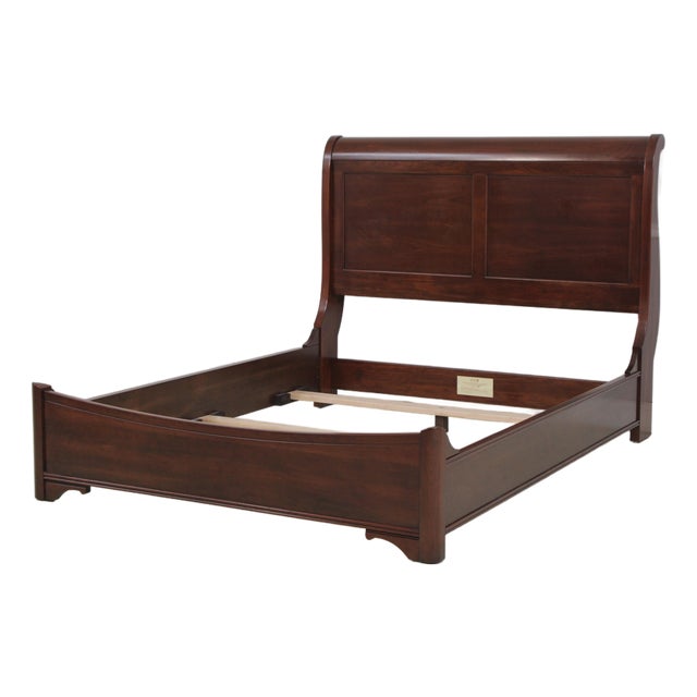 Nichols & Stone by Stickley Cherry Queen Size Sleigh Bed For Sale
