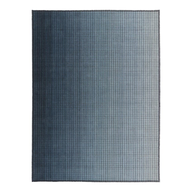 Rug & Kilim’s Contemporary Textural Rug in Gradational Blue For Sale