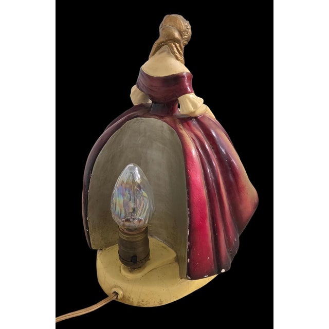 Vintage Mid-Century Modern Italian Figural Ceramic Lamp With Borzoi Dogs – Working Table Lamp For Sale - Image 12 of 12