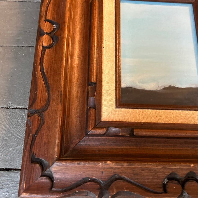 1970’s original abstract expressionist watercolor landscape painting. Signed and framed. Measures approximately 5.5x7.5 or...