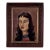 Enigmatic Original Watercolor Head Portrait Painting of Young Woman, Signed, Circa 1949 For Sale