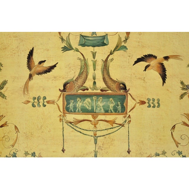 Yellow Vintage Ballard Design Neoclassical English Adams Style Printed Wall Art Picture For Sale - Image 8 of 14