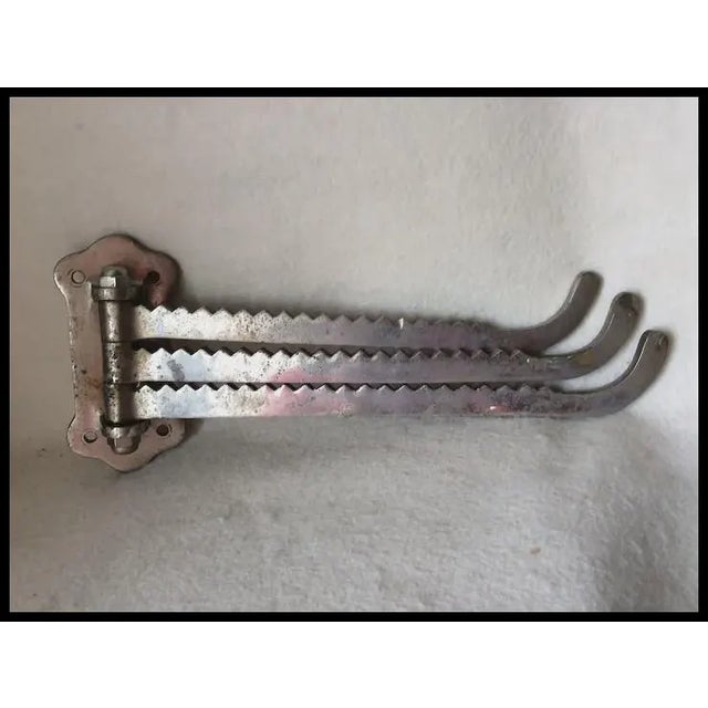 American Antique Industrial Nickel Plate Brass Hooks, Architectural, Hardware For Sale - Image 3 of 6