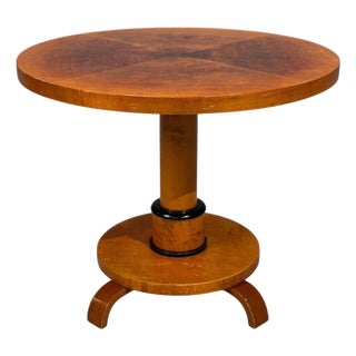 Swedish Art Deco, End Table, Birch, Ebonized Wood, Sweden, 1930s For Sale