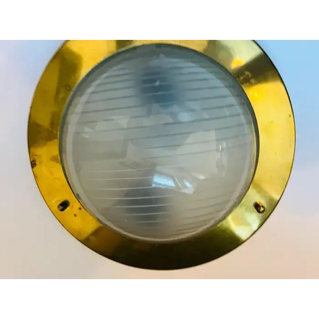 Nautical Italian Mid-Century 1960s Flush Ceiling Lamp For Sale - Image 4 of 10