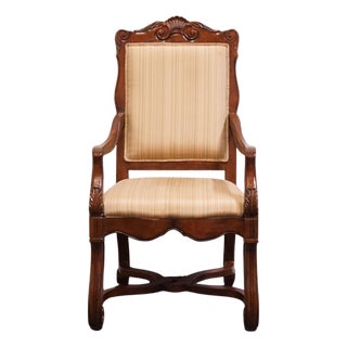 Hekman Furniture Cherry Louis XV French Provincial Contemporary Style Dining Arm Chair 7-2225 For Sale