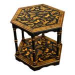 Vintage English Painted Low Table with Butterfly Découpage For Sale - Image 9 of 9