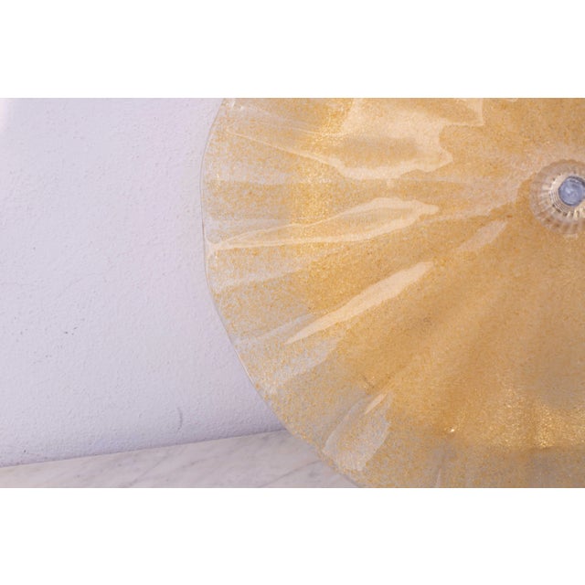 Murano Glass Gold Ceiling Light Flower, 1970 For Sale - Image 9 of 10