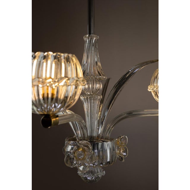 Art Deco Murano Glass Chandelier from Barovier & Toso, 1940s For Sale - Image 11 of 14