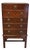 1980s Baker Historic Charleston Mahogany Tall Chest With Lion Head Pulls For Sale